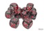 Translucent Smoke/red 16mm d6 Dice Block (12 dice) - CHX23618